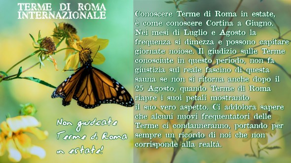 Non giudicate terme di roma in estate