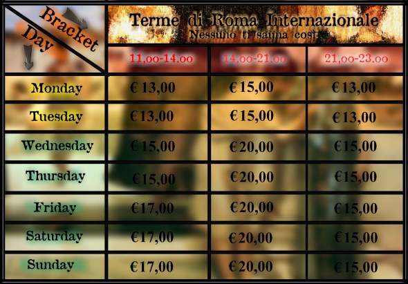 INGLESE tabella prezzi LUGLIO 2014