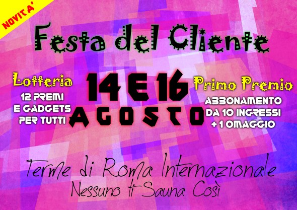 Festa del cliente 14 16 Agosto