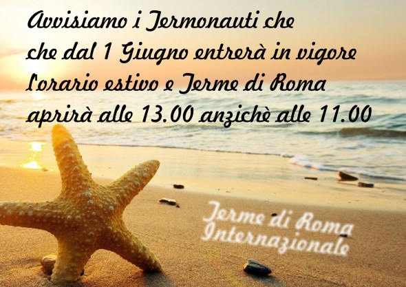 Apertura 1 giugno estivo