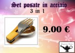 Set posate in acciaio 3 in&nbsp;1